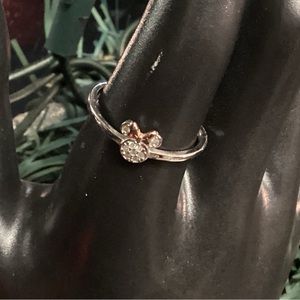 Beautiful white and gold ring Mickey Mouse